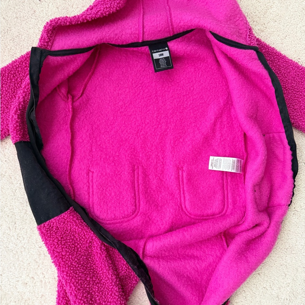 Carhartt Fuchsia Hooded Fleece Snowsuit - Picture 11 of 16